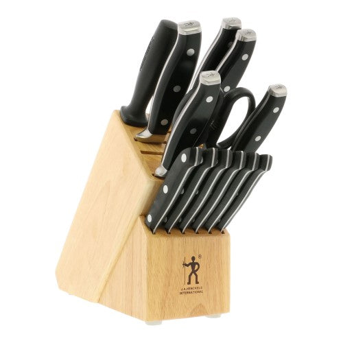 Henckels Forged Premio 14pc Rubberwood Knife Block Set