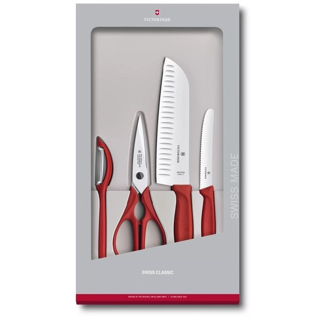 Victorinox Swiss Classic 4pc Red Kitchen Set