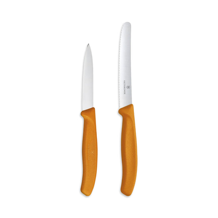 Victorinox 2pc Orange 4.5" Utility and 3.5" Paring Knife
