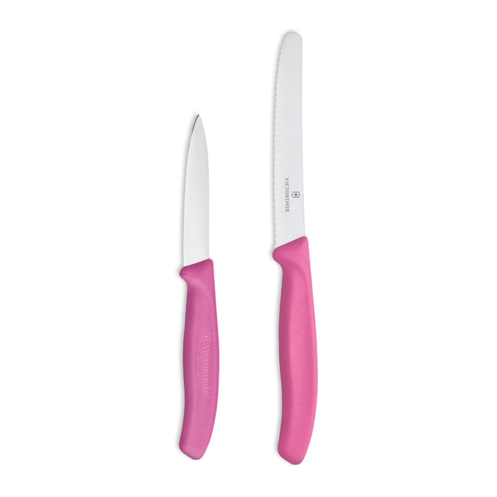 Victorinox 2pc Pink 4.5" Utility and 3.5" Paring Knife