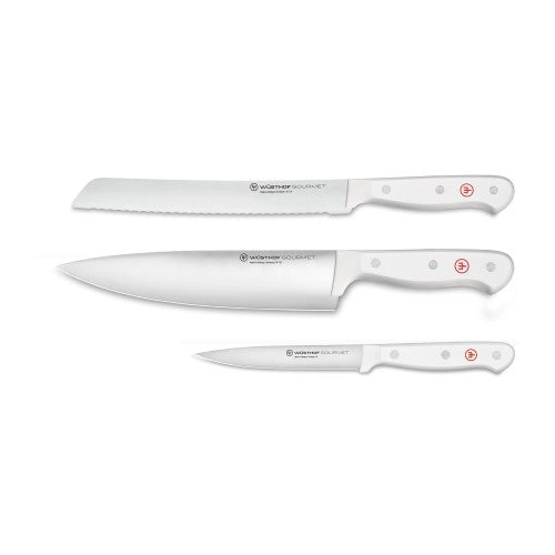 Wusthof Gourmet White 3pc Starter Knife Set