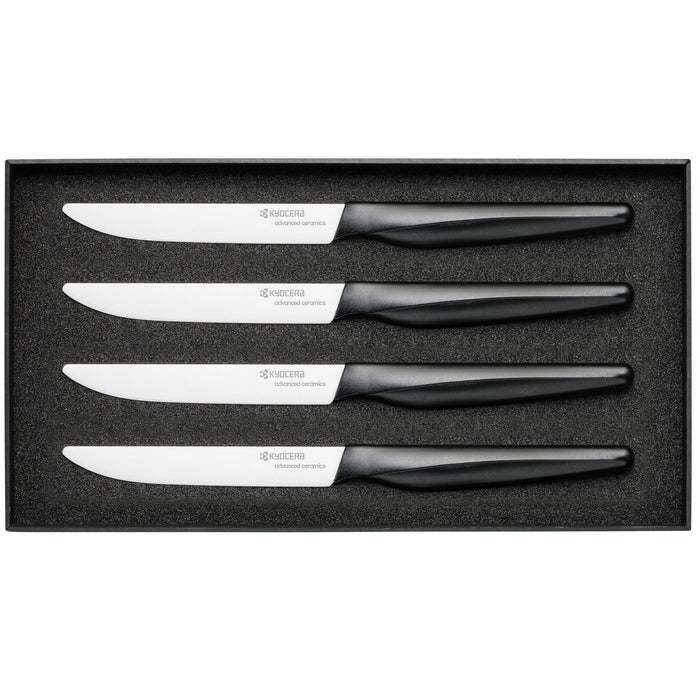 Kyocera 4pc Micro Serrated Ceramic Steak Knife Set