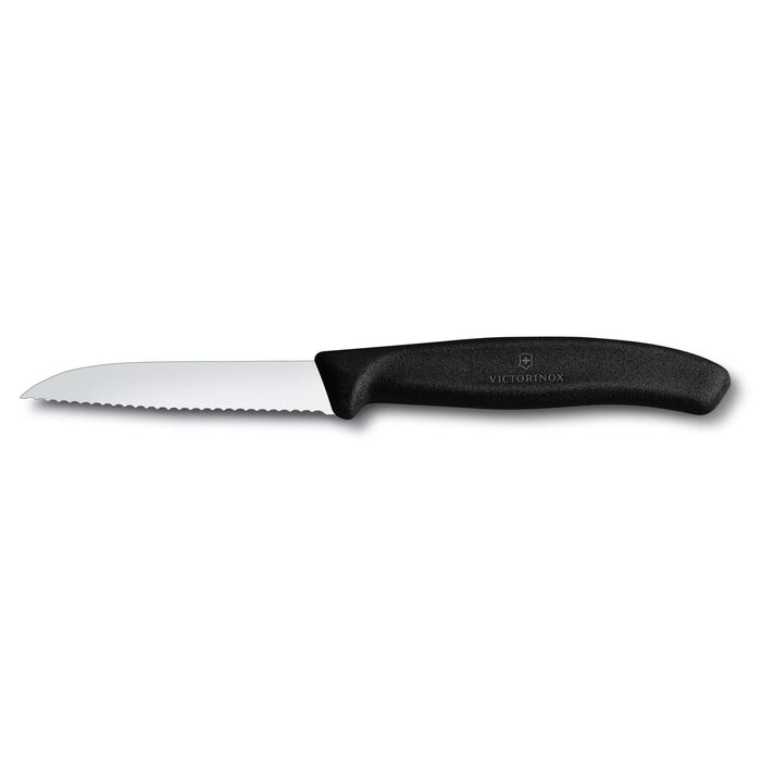 Victorinox Paring 3.25" Serrated Sheepfoot Blade Black